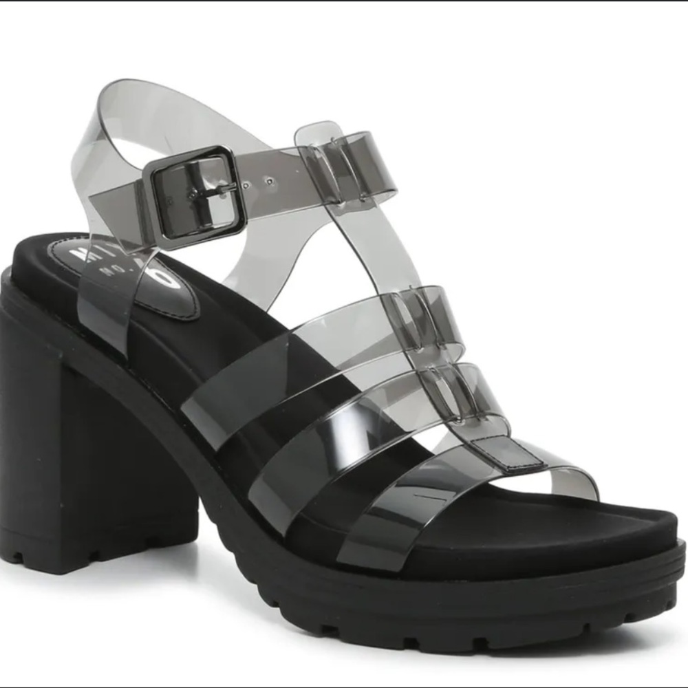 Trendy Platform Sandal with clear straps